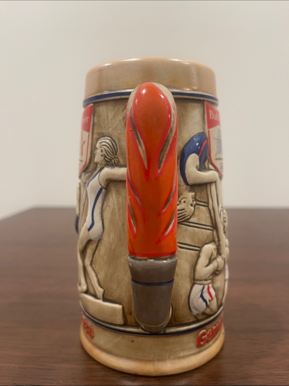 Vintage 1984 Budweiser Olympic Beer Mug - Picture 3 of 6